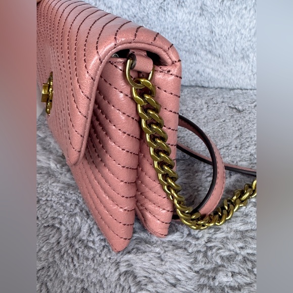 Tory Burch Kira Moto Quilted Wallet on a Chain - Picture 9 of 10